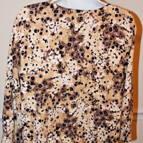 SOLD J. Jill size L Large Cheetah Print Cardigan - Picture 3 of 4